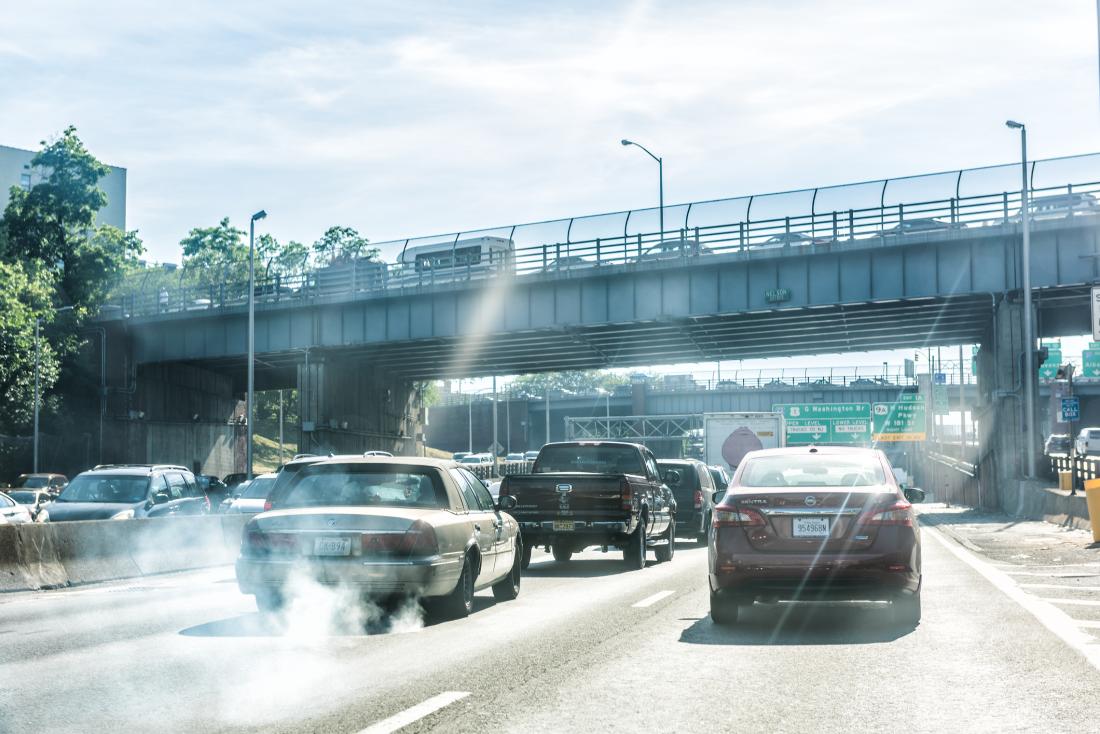 cars in a traffic jam