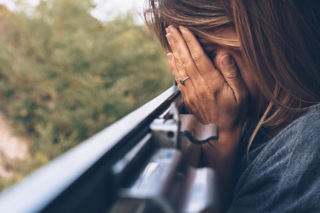 Woman with anxiety disorder