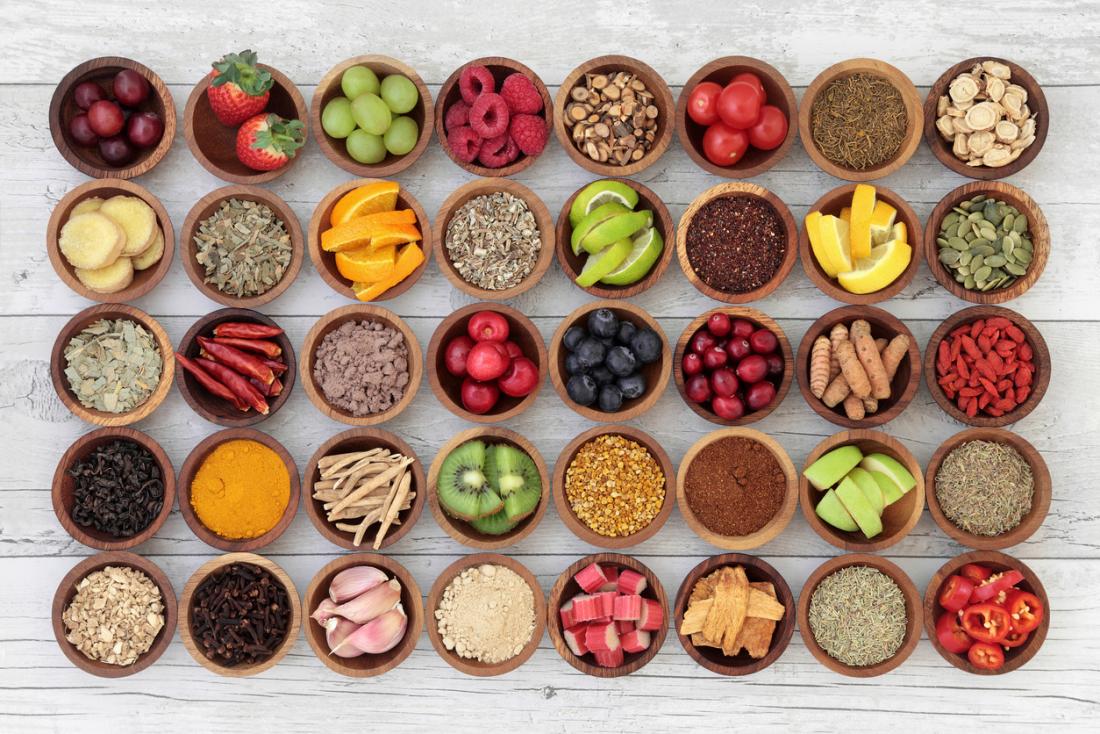 A selection of nutritious food in bowls