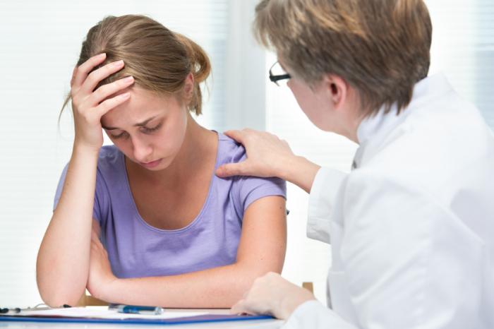 Woman with therapist