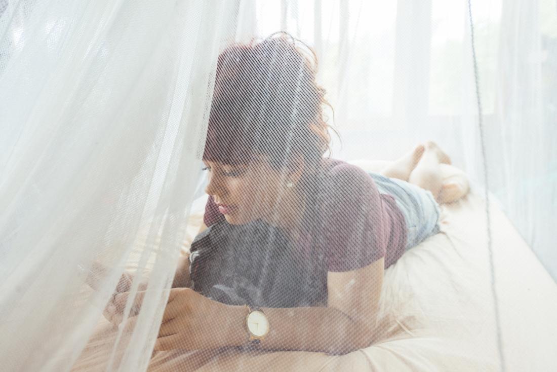 If you are spending time in a tropical region, use mosquito nets that are treated with insecticide.