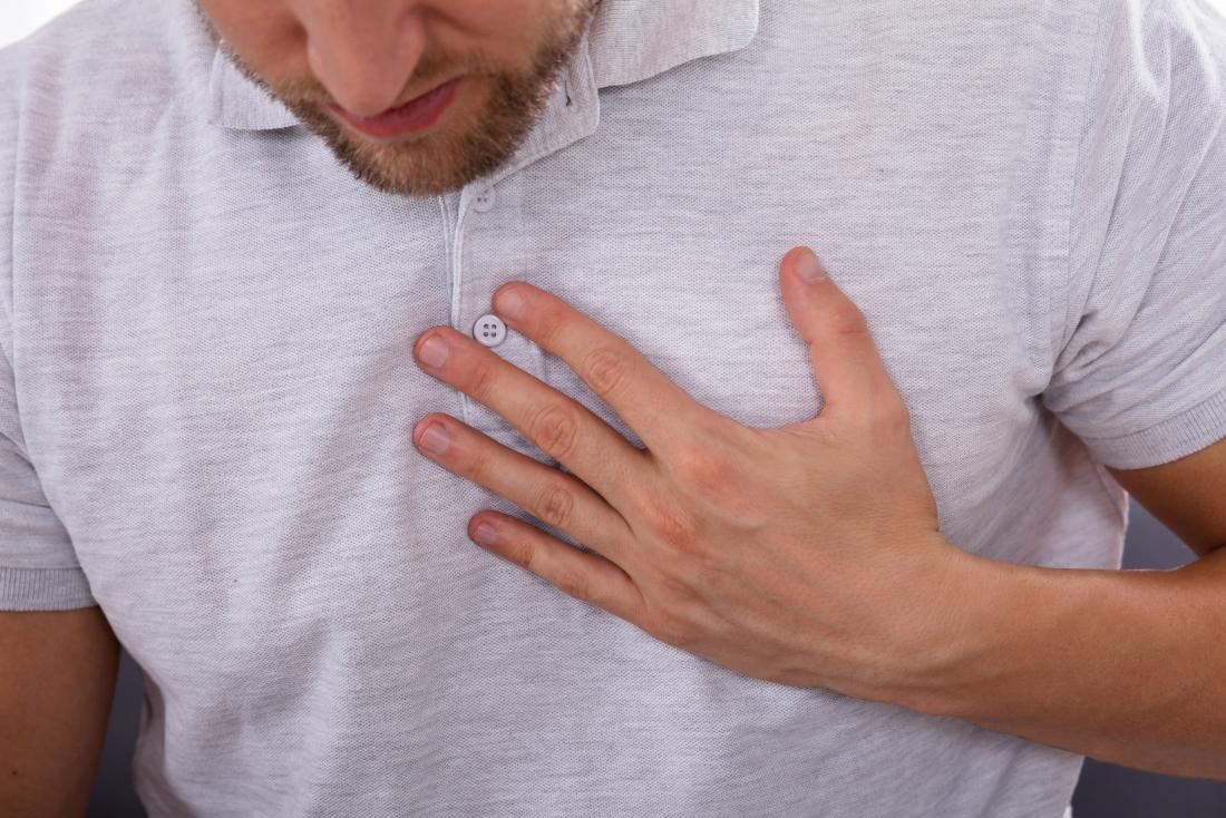 man with acid reflux
