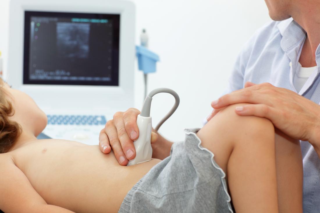 child receives ultrasound