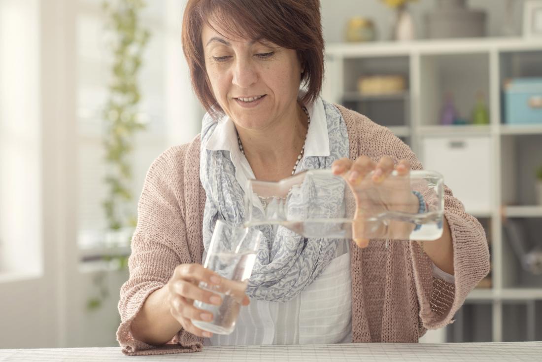 Drinking water can help stop constipation.