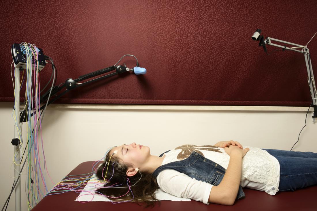 Sleep study woman