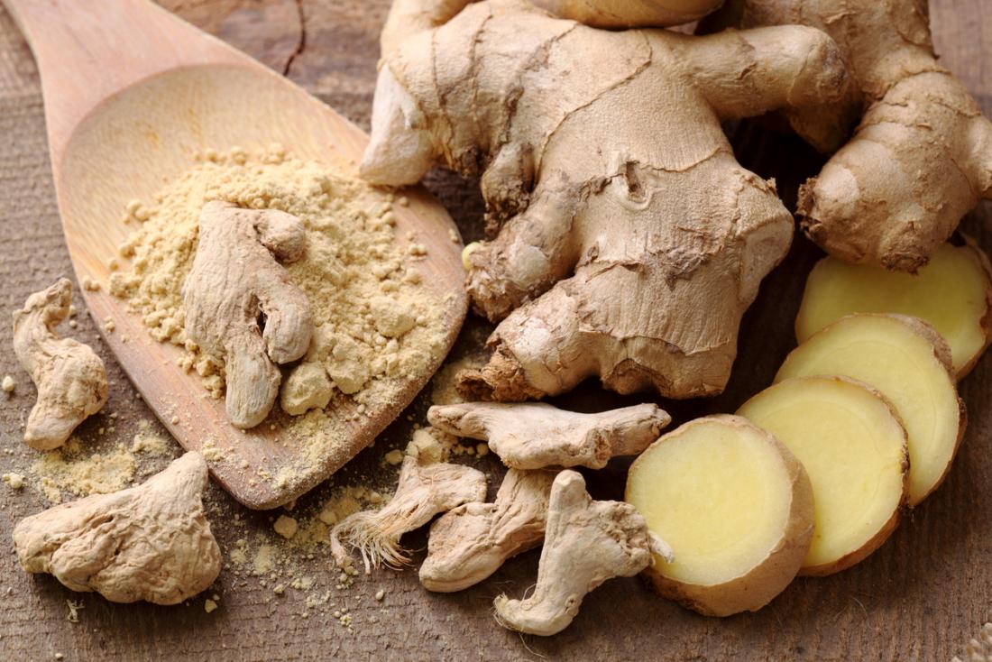 Ginger has anti-inflammatory benefits.
