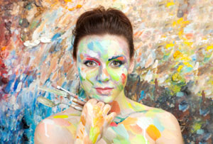 Artist portrait of a female painter