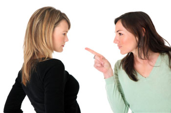 Two women arguing