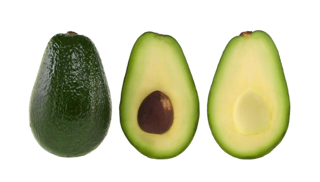 Avocado stoned and destoned