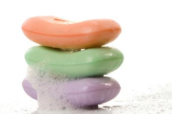 3 bars of soap in a stack