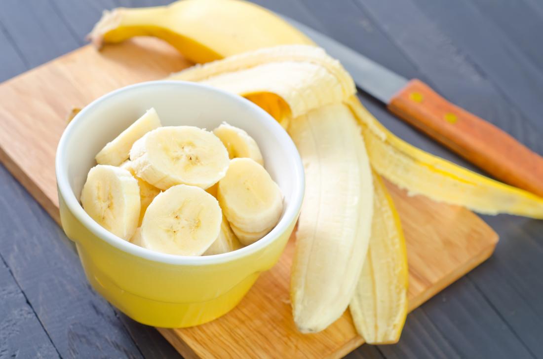 banana chopped in a bowl