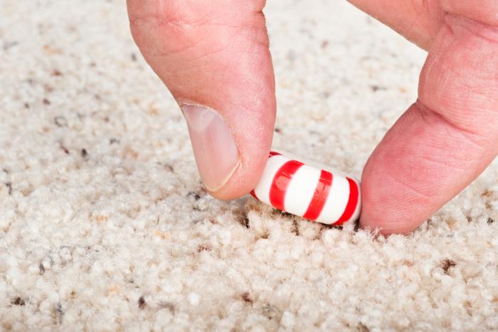 Candy on floor