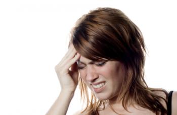 woman with headache