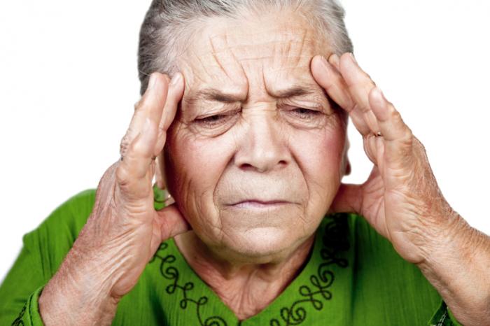 Senior with migraine