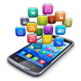 smartphone with app icons