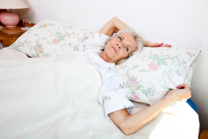 older lady in bed