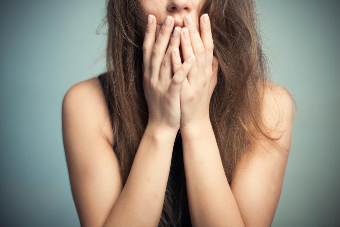 woman looking worried
