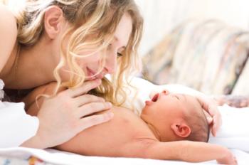 A mother and her newborn baby