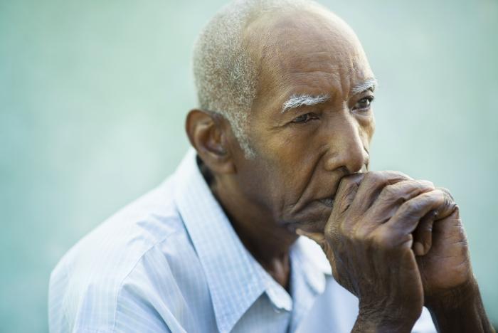 Pensive older man.