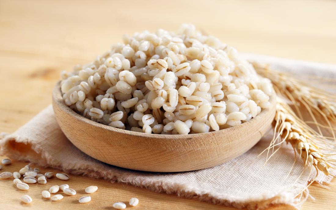 Barley Grains In A Wooden Bowl 