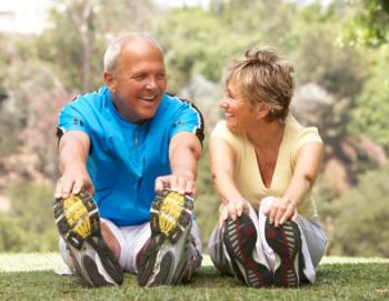 older couple exercising