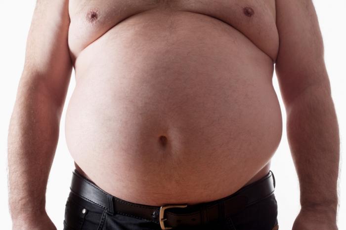 An obese man
