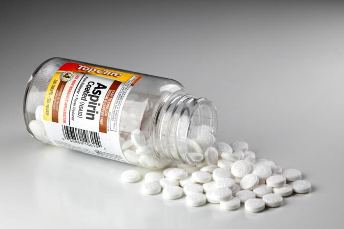 [A bottle of aspirin