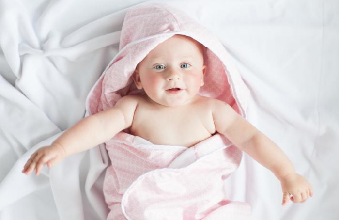 Swaddled baby
