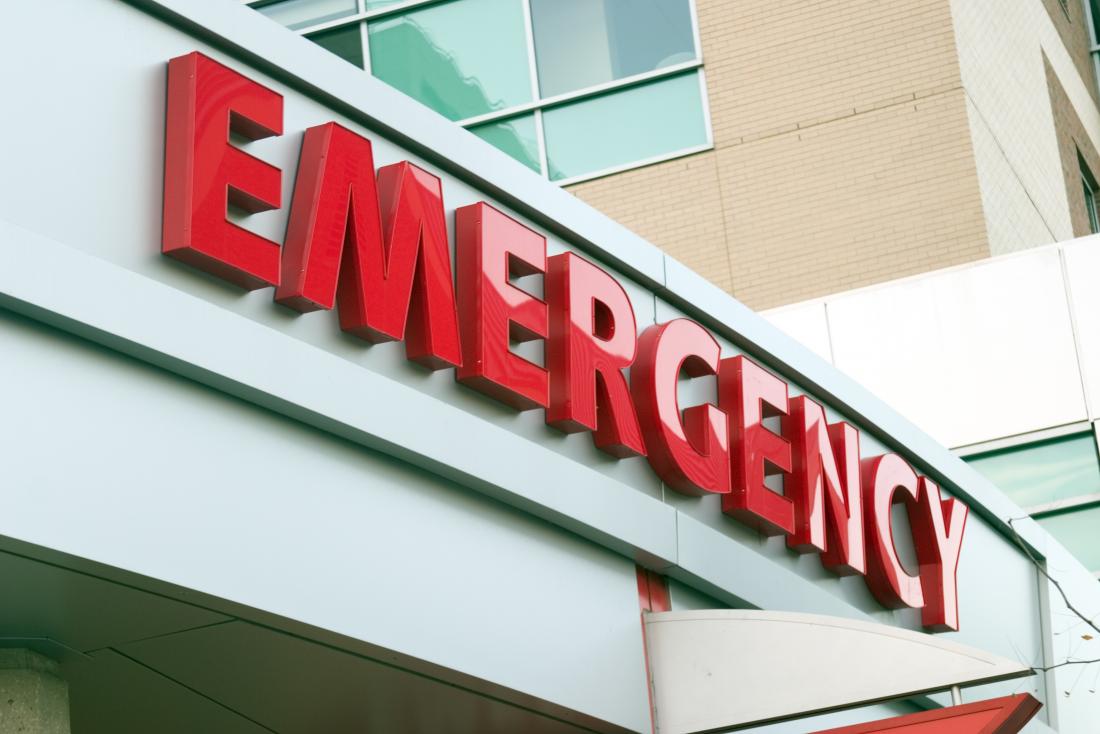 Emergency sign at hospital