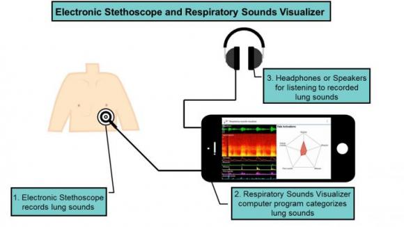 [Electronic Stethoscope and Respiratory Sounds Visualizer
