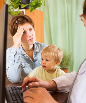 Mother and child at doctors