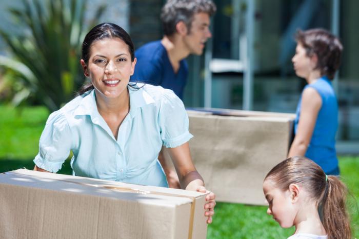 Family moving house