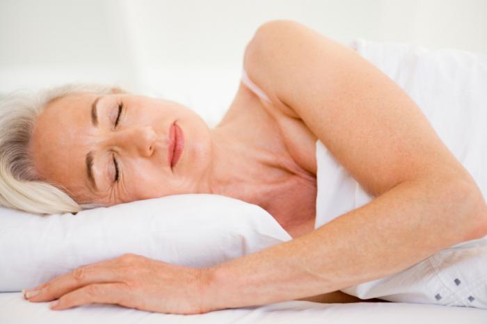 older woman asleep