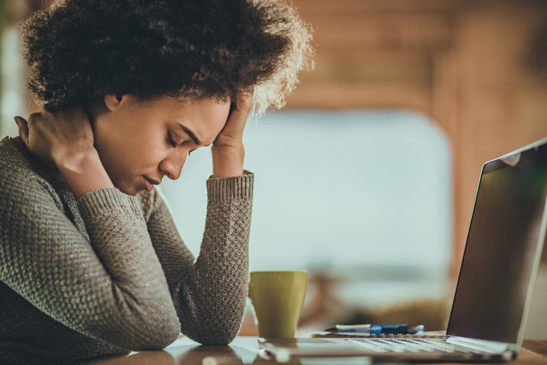 woman with tension headache