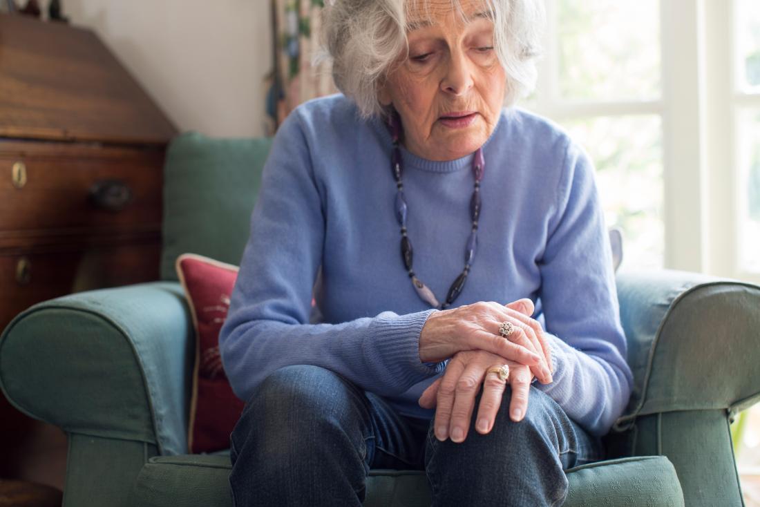sad older lady