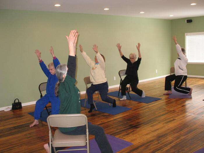 chair yoga poses for elderly