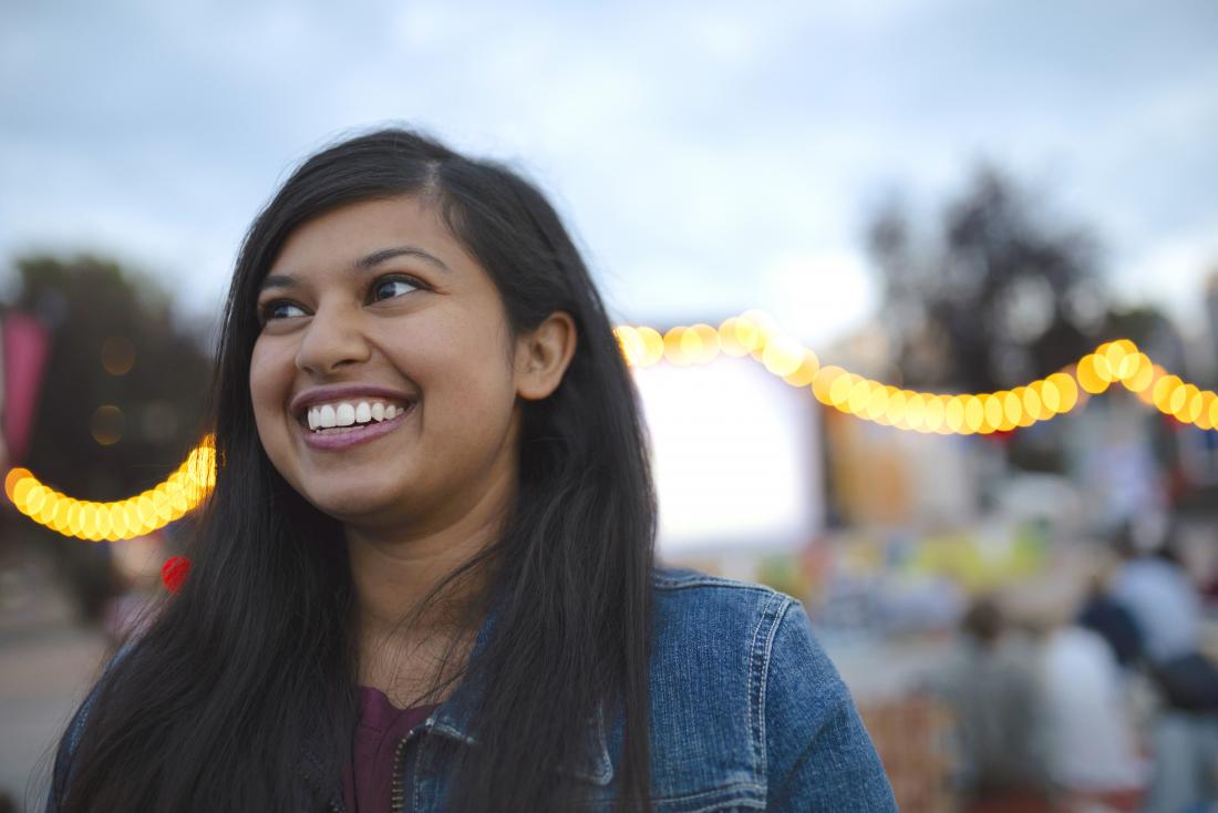 woman looking happy due to lifestyle adjustments