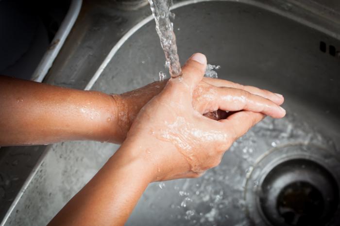 washing hands