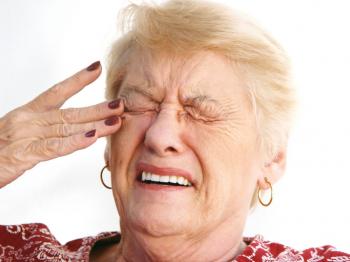 Older lady with eye pain