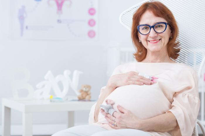 pregnant older lady