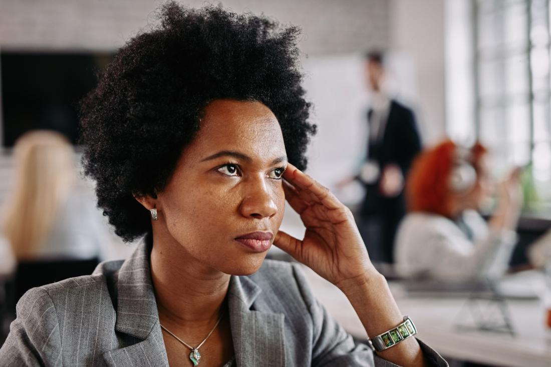 woman appearing stressed