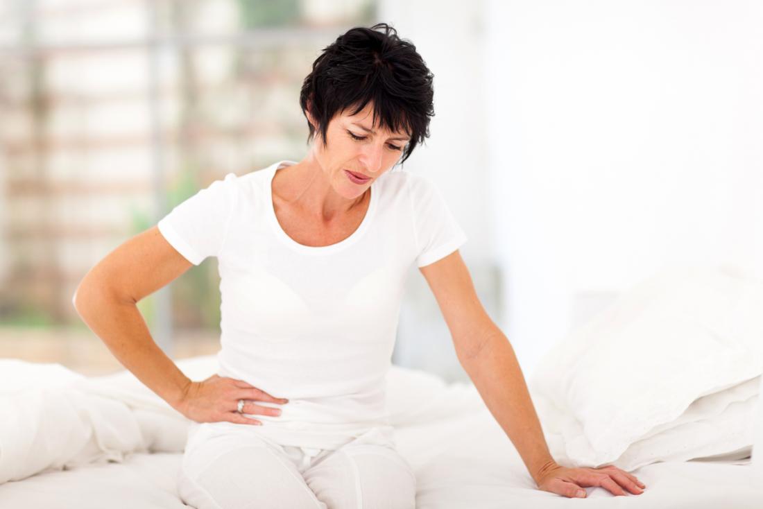 Lady with painful stomach and side