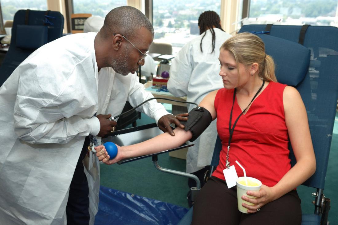 giving blood