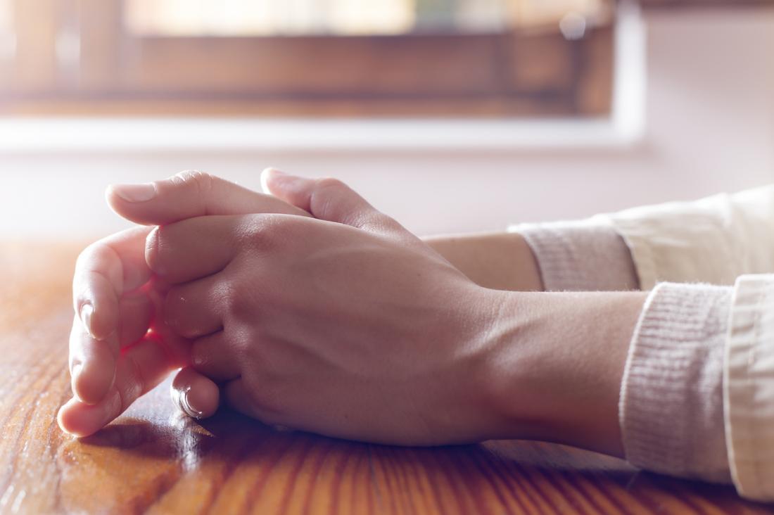 closeup of hands indicating anxiety