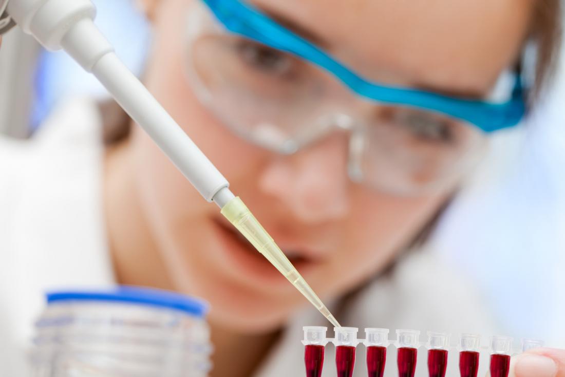 Blood test analysis.