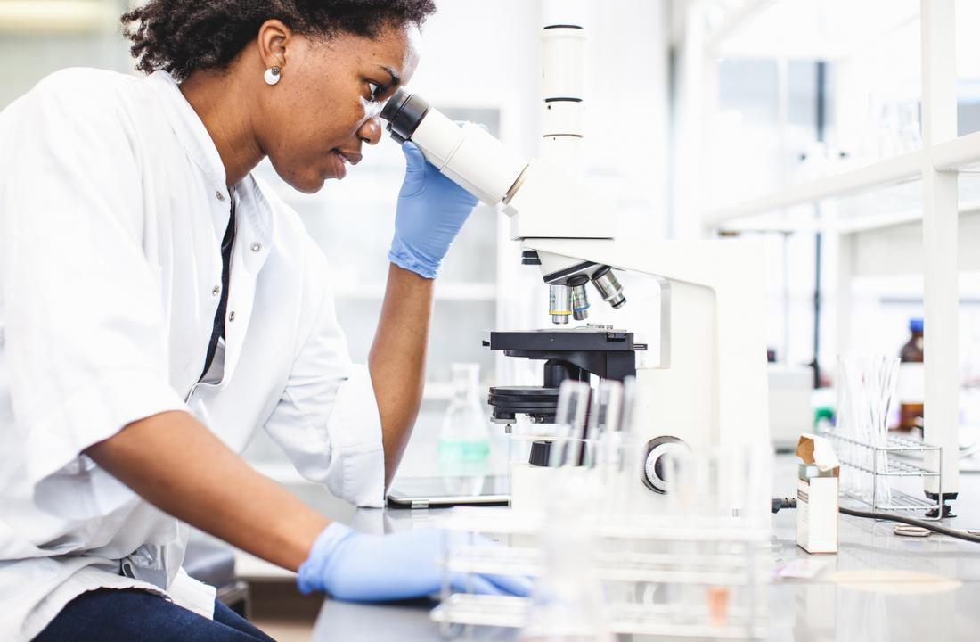 person in a laboratory