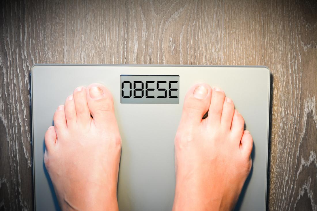 obese written on scales