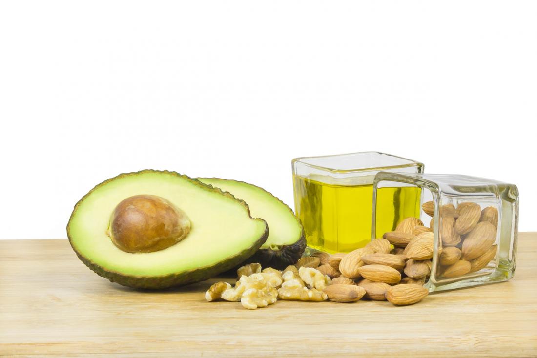 avocados, nuts, and olive oil