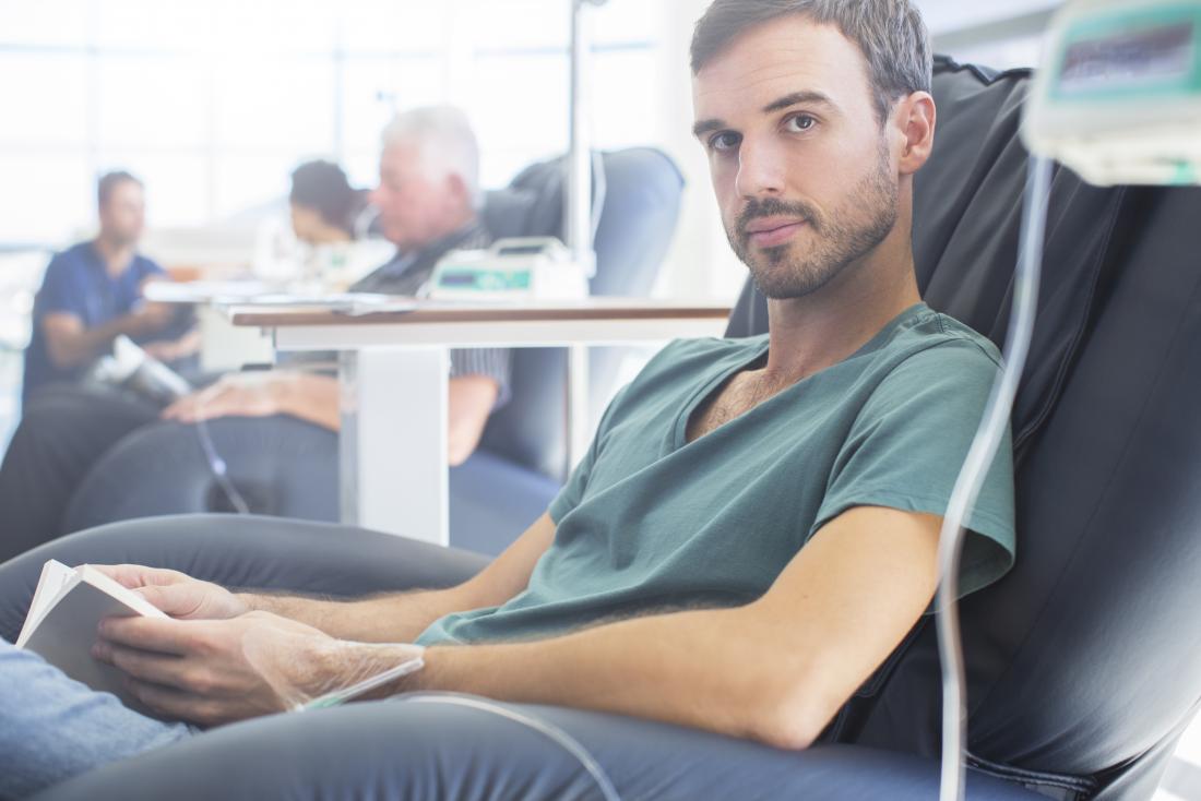 man receiving r chop chemotherapy