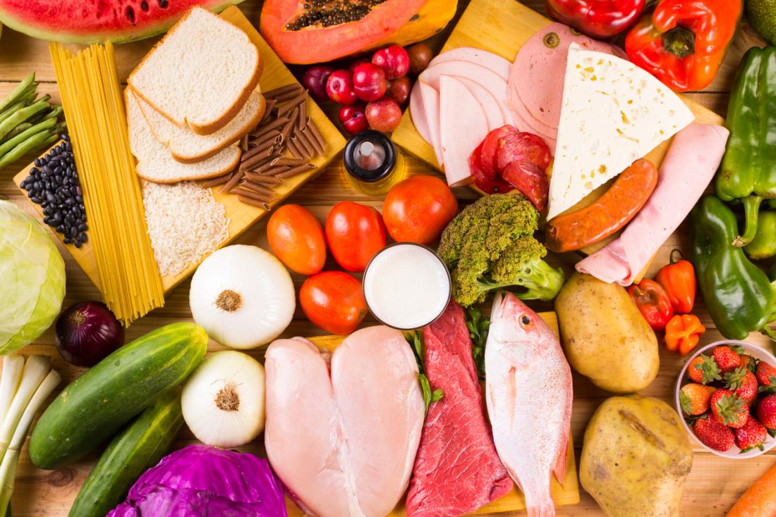variety of foods